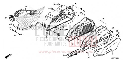 FILTRE A AIR SH125ADK de 2019
